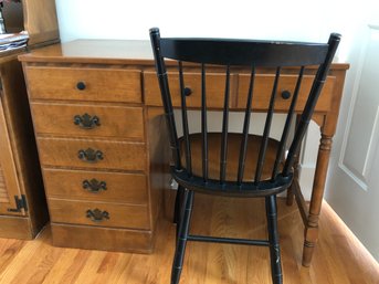 Vintage Ethan Allen Desk And Hitchcock Chair