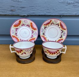 Two Antique Cup And Saucers