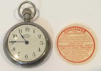 Vintage Ingersoll Midget Pocket Watch, Silver Filagree Design.