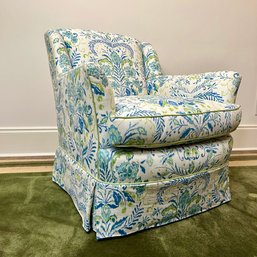 A Custom Newly Upholstered Club Chair - Cheerful