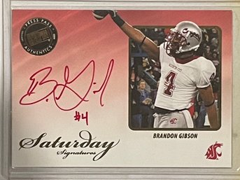 2009 Press Pass Authentics Legends Brandon Gibson Autographed Card #SS-BG