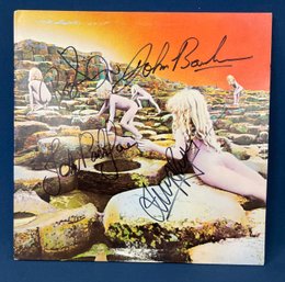 Autographed Led  Zeppelin 'Houses Of The Holy' Vinyl LP Signed By All 4 Members With Certificate
