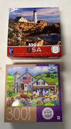 Puzzle Box Easel And Resealable Storage Bag Inside By Geraldine Aikman And Puzzle Poster Made In USA       C2