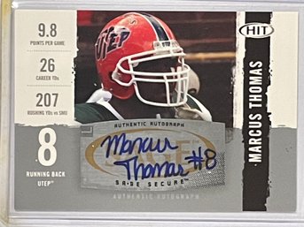 2008 Sage Authentic Autograph Marcus Thomas Card #A8