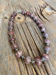 Heavy Red Jasper Beaded Necklace