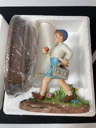 Norman Rockwell Porcelain Figurines - An Apple For The Teacher