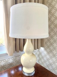 Beige Stacked Ball Table Lamp In Pale Yellow