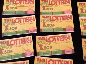15 Early Connecticut Lottery Tickets, 1972 1973