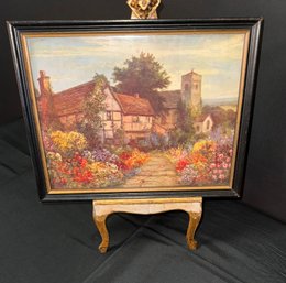 Vintage Framed Print ' A Country Vicarage'