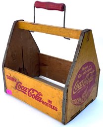 7. 1940s Wooden Coca Cola Six Pack Carrier