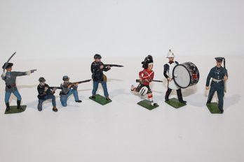 Group Of 7 Toy Soldiers - Different Era Representation