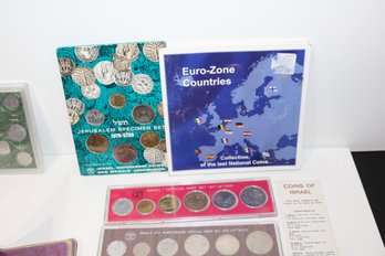 International Coin Groups - European - Israeli - Singapore - (7 Sets)