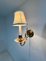 Pair Of Wall Sconces- Brass W/ Candlestick Light 13' H X 11' Deep