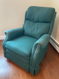 Green Upholstered Swivel Reclining Chair 32x29x38