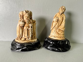 Pair Of Hand Carved Figurines