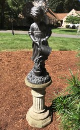 Stunning Garden Statue On Concrete Pedestal