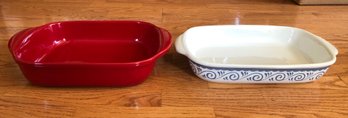 Stoneware Lasagna / Roasting Pans - Corelle And Los Angeles Pottery