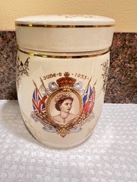 Queen Elizabeth Coronation June 2, 1953, Covered Jar