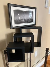 Grey Seattle Space Needle, Photo, Signed, 'AUGUST MOON', With 3 Black Wood Frames