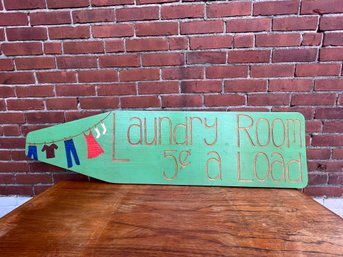 Handmade Vintage Inspired Laundry Room Sign - Made From A Vintage Ironing Board.