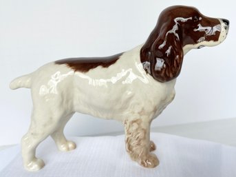 Vintage Beswick, England Brown & White Springer Spaniel-stamped On Both Front Paws