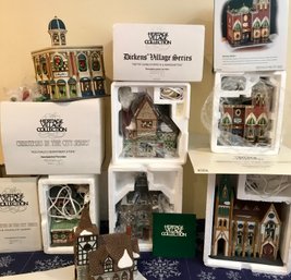 Collection Of 6 DEPT 56 Christmas Houses