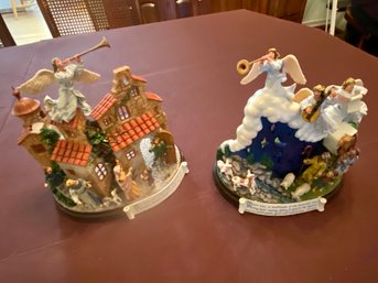 DANBURY MINT Collectible Set Of 2 Nativity Votive Candleholders