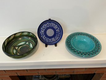 Ceramic Collector Bowls & Plate