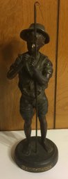 Bronze? Le Petit Pecheur, Statue Of Boy With Fishing Pole