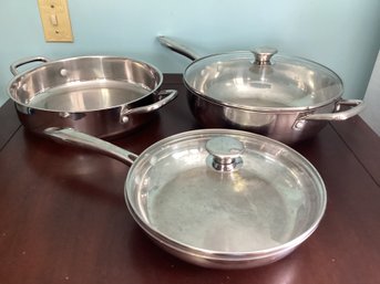 Wolfgang Puck Essentials Three Pan Set With Lids