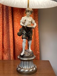 A Great Figural Lamp With Morlee Lamp Shade