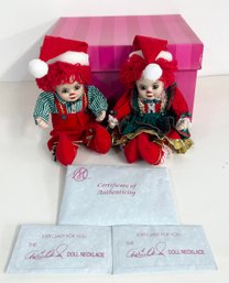 Marie Osmond Porcelain Collector's Dolls Jingles & Belle Tiny Tots