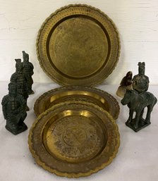 Three Brass Trays, And Six Figures