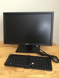 DELL Flat Panel Monitor And HP Keyboard