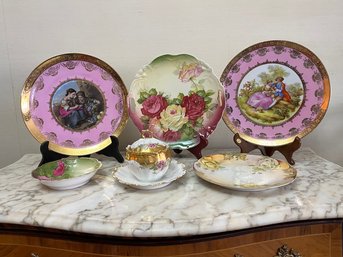 7 Piece Vintage Plates, Bowl & Sugar Bowl