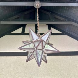 A Monrovia Star Glass And Metal  Chandelier - Portico