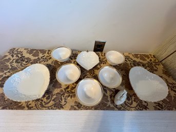 Lenox Serving Side Bowls, With 1 Heart Shaped Off Brand Dish