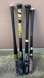 A Group Of Used Baseball Bat