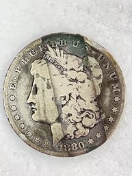 1880 Morgan Silver Dollar, New Orleans Mint, 90 Silver