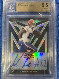 2020 Leaf Valiant Blue Lamical Perine Rookie Card Autographed And Numbered 16/25