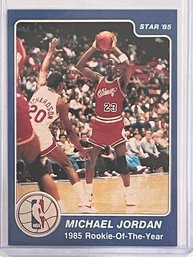 1984 Star Michael Jordan Rookie Of The Year Card #288     Super Clean Card