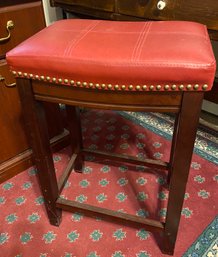 Red Leather Stool