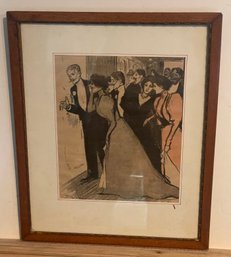 Framed Zincography By Theophile Alexandre Steinlen
