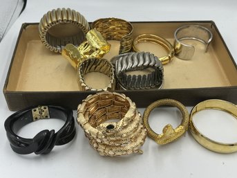 LARGE LOT OF BANGLE BRACELETS