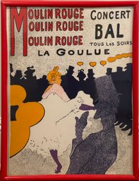 Framed Moulin Rouge La Goulue Kitchen Towel