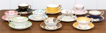 Collection Of Fine English China Teacups And Matching Saucers