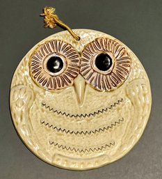 POTTERY OWL BY DORVAN OF JAPAN: Mid-century, Vintage, Ceramic, Grater, Wall Decor, Hanging, 6.25' By 3/8 Inch