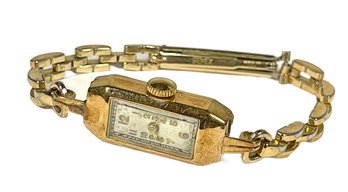 14 Karat Gold Ladies Wristwatch Vintage