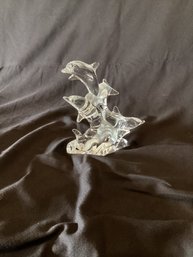 Gorgeous Lenox Glass Dolphin Statue