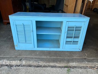 Vintage Wood Cabinet With Shutters